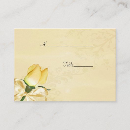 De Placement Carte Place RoseTable Jaune (Devant)
