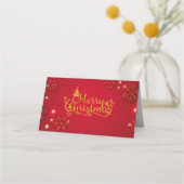 De Placement Carte Place Rouge et Or Festive (Dos)