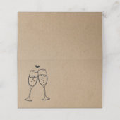 De Placement Carte Place Style Tente Plie Toast Champagne (Extérieur déplié)