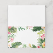 De Placement Carte Place Tropical Floral Aquarelle (Extérieur déplié)