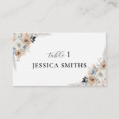 De Placement Carte Plat Place Mariage Ivory Et Blue Boho (Devant)