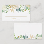 De Placement Carte Plat Place Mariage or et blanc (Devant / Derrière)