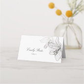 De Placement Carte Platinée Florale Classique Noir & Blanc (Devant)