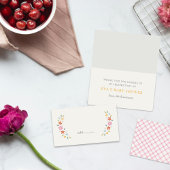 De Placement Carte pliée pour Baby Shower aux fleurs douces ros