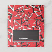 De Placement Carte pliée rouge, noire, blanche (Extérieur déplié)