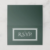 De Placement Carte r.s.v.p Emerald green damask pattern (Extérieur déplié)