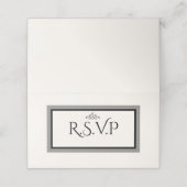 De Placement Carte r.s.v.p mariage blanc et noir (Extérieur déplié)