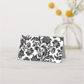 De Placement Carte r.s.v.p noir et blanc damask (Dos)