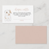 De Placement Carte Raffin Baby shower Petit Lapin Cute (Devant / Derrière)