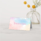 De Placement Carte Rainbow Place colorée Anniversaire (Dos)