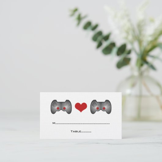 De Placement Carte Red Cute Gamer Place (Debout devant)
