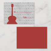 De Placement Carte Red Guitar Grunge Place (Devant / Derrière)
