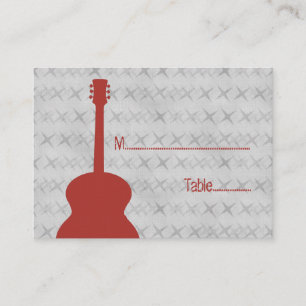 De Placement Carte Red Guitar Grunge Place