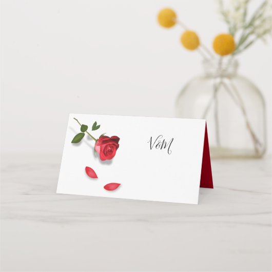 De Placement Carte Red Rose Place (Dos)
