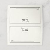 De Placement Carte Retro Black White Mariage Place (Extérieur déplié)