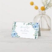 De Placement Carte Rose bleu aquarelle (Dos)