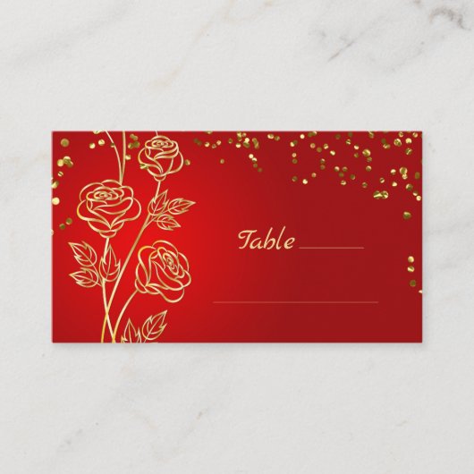 De Placement Carte Rose Gold Confetti (Devant)