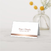 De Placement Carte rose Gold Cuivre Blanc Mariage Place (Dos)