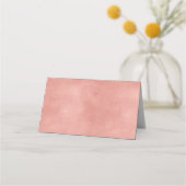 De Placement Carte rose Gold Faux Foil Moderne pliée Place Card (Dos)