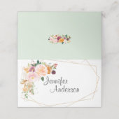 De Placement Carte Rose Mariage Blush Et Burgundy (Extérieur déplié)