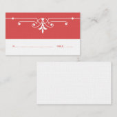 De Placement Carte Rouge Fancy (Devant / Derrière)