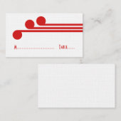 De Placement Carte Rouge Simple Déco Chic Place (Devant / Derrière)