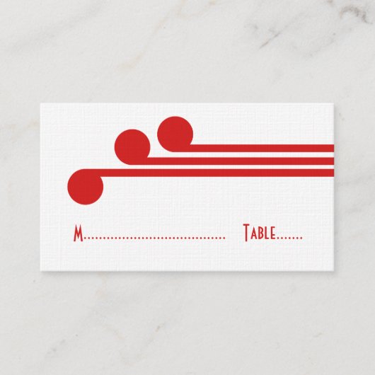 De Placement Carte Rouge Simple Déco Chic Place (Devant)