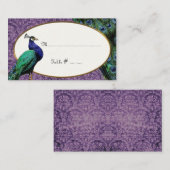 De Placement Carte Royal Peacock Purple Place (Devant / Derrière)