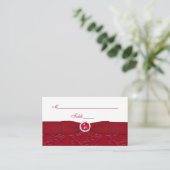 De Placement Carte Ruby Red et White Floral Place (Debout devant)