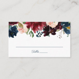 De Placement Carte Russe Marine Marsala Floral Mariage Plain Pl