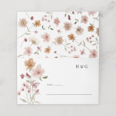 De Placement Carte Rustique Boho Mariage (Extérieur déplié)
