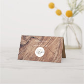De Placement Carte Rustique Mariage en bois (Dos)