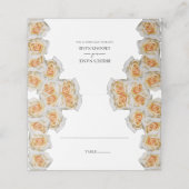 De Placement Carte Rustique Orange Mariage Rose (Extérieur déplié)