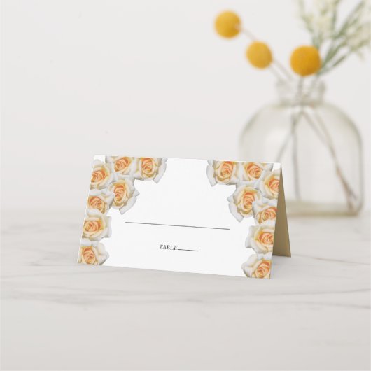 De Placement Carte Rustique Orange Mariage Rose (Devant)