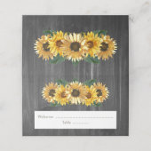 De Placement Carte Rustique Patiné Tournesol Réception (Extérieur déplié)