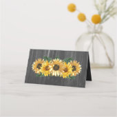 De Placement Carte Rustique Patiné Tournesol Réception (Dos)