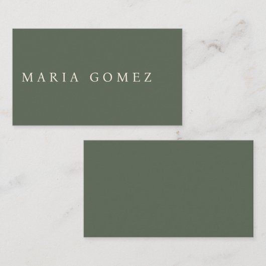 De Placement Carte Sage Green (Devant / Derrière)