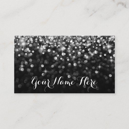 De Placement Carte Silver Black Hollywood Glitz Glam (Devant)