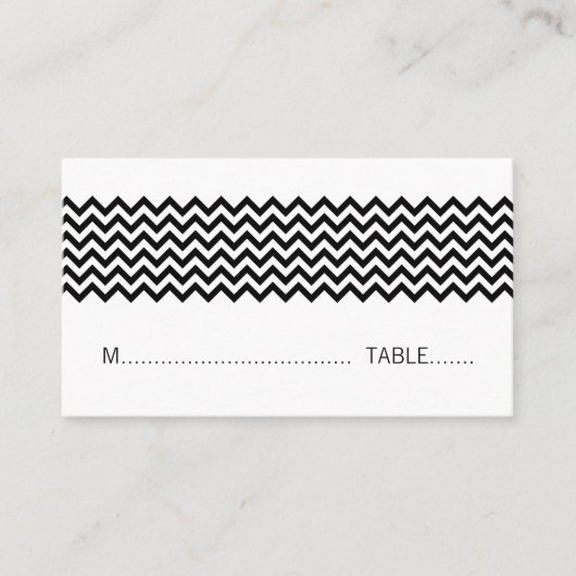 De Placement Carte simple Chevron Ebony (Devant)