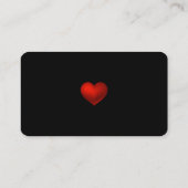 De Placement Carte simple Mariage moderne Red Heart Flat Place (Dos)