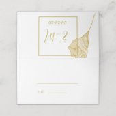 De Placement Carte simple or Floral moderne Mariage (Extérieur déplié)