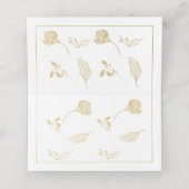 De Placement Carte simple or Floral moderne Mariage (Intérieur déplié)