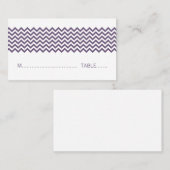 De Placement Carte simple Purple Chevron Place (Devant / Derrière)