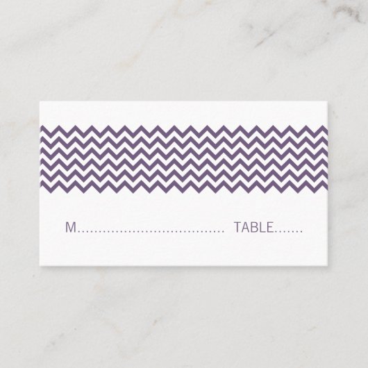 De Placement Carte simple Purple Chevron Place (Devant)