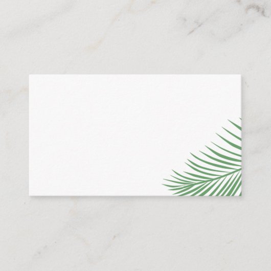 De Placement Carte Soft Tropical Palm Leaf Place (Devant)