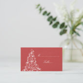 De Placement Carte Sparkly Holiday Tree Place, Rouge (Debout devant)