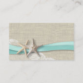 De Placement Carte Starfish and Ribbon Place Aqua (Dos)
