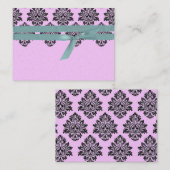 De Placement Carte table Damask rose et turquoise (Devant / Derrière)
