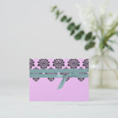 De Placement Carte table Damask rose et turquoise (Debout devant)