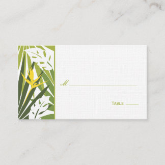 De Placement Carte Tropical Floral Place - Vert et Jaune